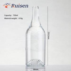 Hot Sale 375ML 500ML 700ML 750ML Glass Bottle for Vodka, Gin, Rum and Tequila. 