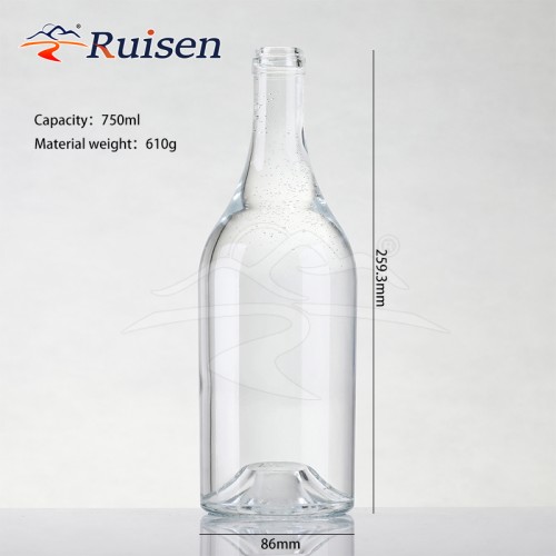 Hot Sale 375ML 500ML 700ML 750ML Glass Bottle for Vodka, Gin, Rum and Tequila.
