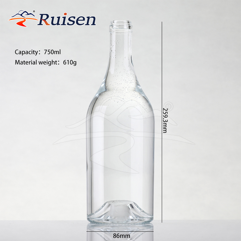 Hot Sale 375ML 500ML 700ML 750ML Glass Bottle for Vodka, Gin, Rum and Tequila. 