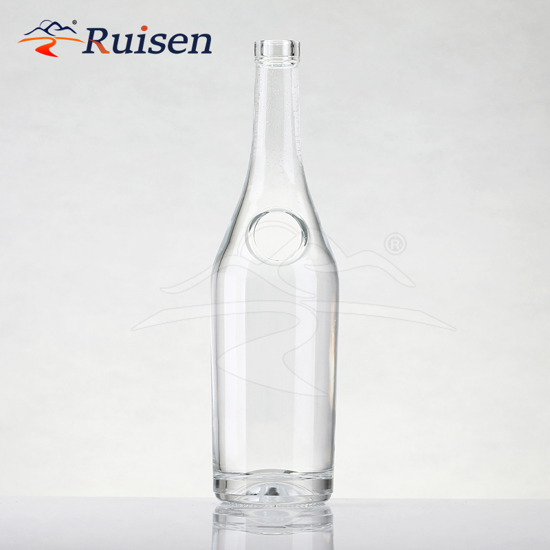 700ml Whisky Brandy Vodka Glass Wine Bottle Vodka Liquor Bottle Empty Round Vodka Bottle