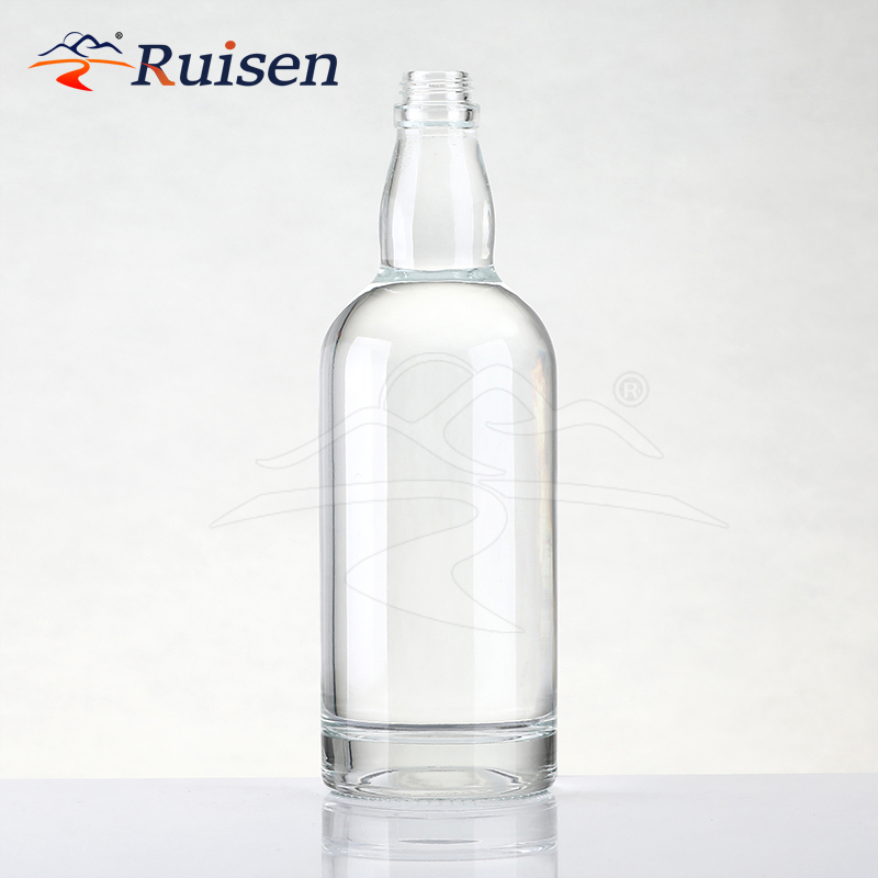 16 OZ clear Color Round 700 ML 750 ML Empty Whiskey Glass Bottles