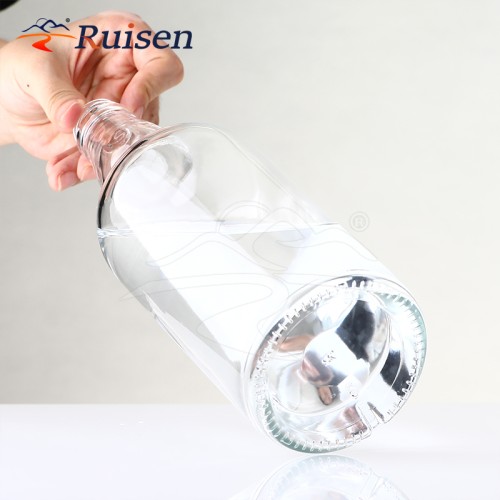 16 OZ clear Color Round 700 ML 750 ML Empty Whiskey Glass Bottles