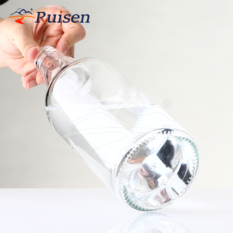 16 OZ clear Color Round 700 ML 750 ML Empty Whiskey Glass Bottles 