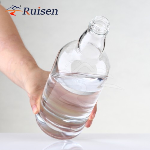 16 OZ clear Color Round 700 ML 750 ML Empty Whiskey Glass Bottles