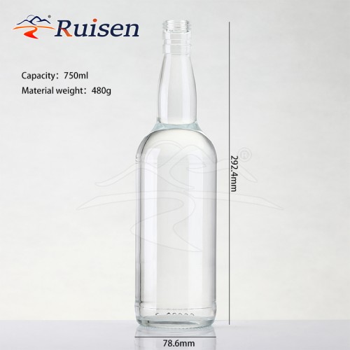 Bulbous Whisky Bottle 75cl 330ml 500ml 700ml 750ml 800ml Liquor Glass Bottle