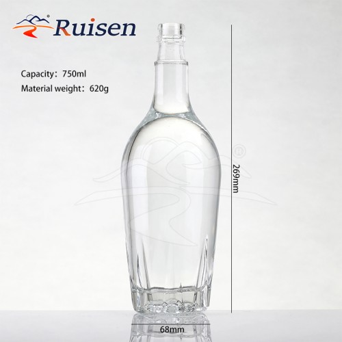 Glass Bottles for Wine Empty Carton-Box Screen-Printed Design for Branding Spices Free Sample Available
