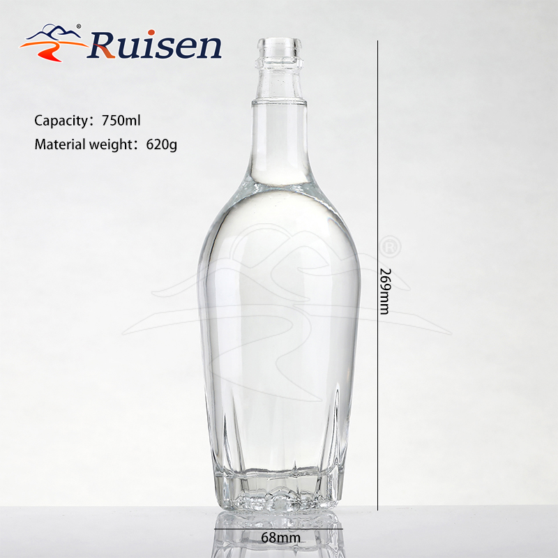 Glass Bottles for Wine Empty Carton-Box Screen-Printed Design for Branding Spices Free Sample Available 